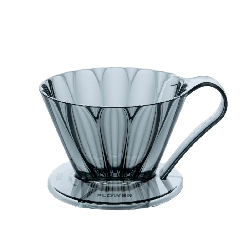 FLOWER DRIPPER OVAL (Clear Black) - Nebo specialty coffee Roastery
