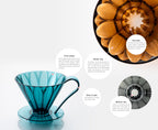 FLOWER DRIPPER OVAL (Clear Black) - Nebo specialty coffee Roastery