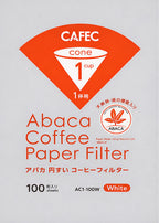 CAFEC Abaca Cup 1 Cone Paper Filter | V60 01 cup | AC4-100W - Nebo specialty coffee Roastery